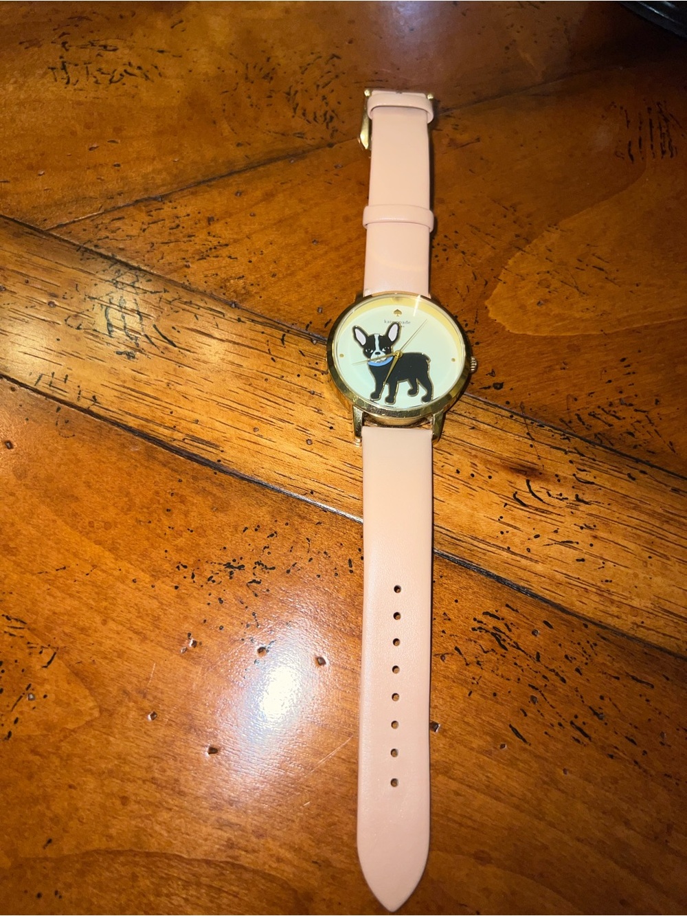 kate spade Pink and Cream Leather Strap Watch